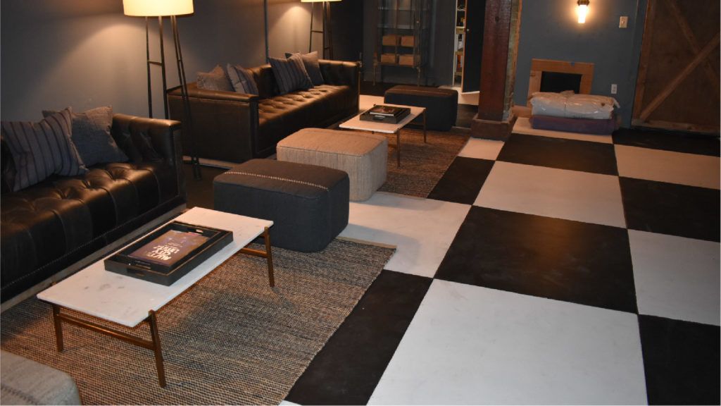 checkerboard epoxy floor