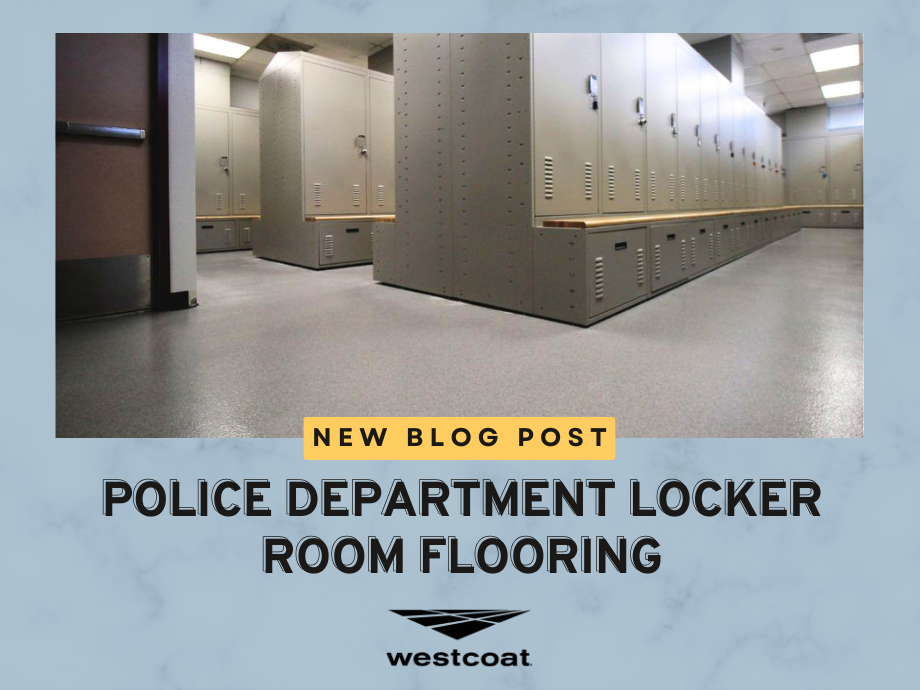 Dubro Quartz epoxy flooring installed at the National City Police Department locker room