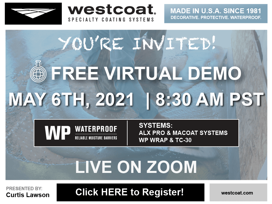 Flyer For Virtual Waterproofing Demo 05-06-2021