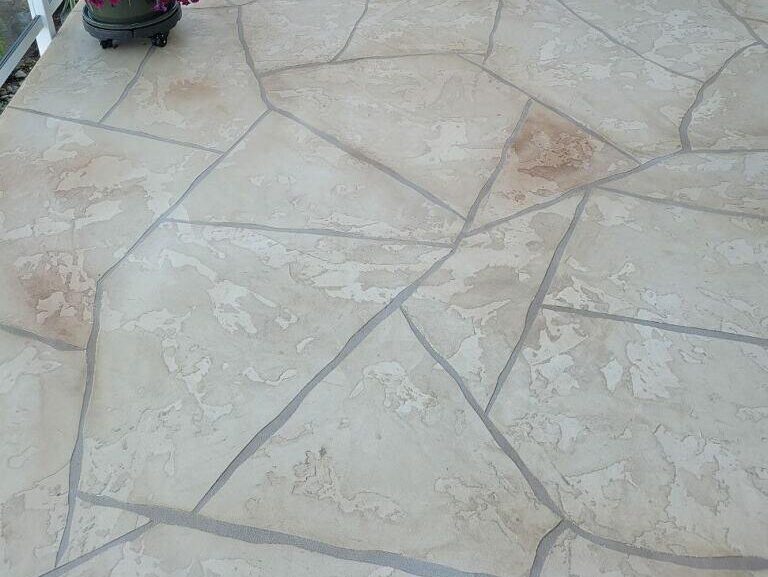 bender deck 4 Close-up on an ALX Custom Finish patio overlooking the water