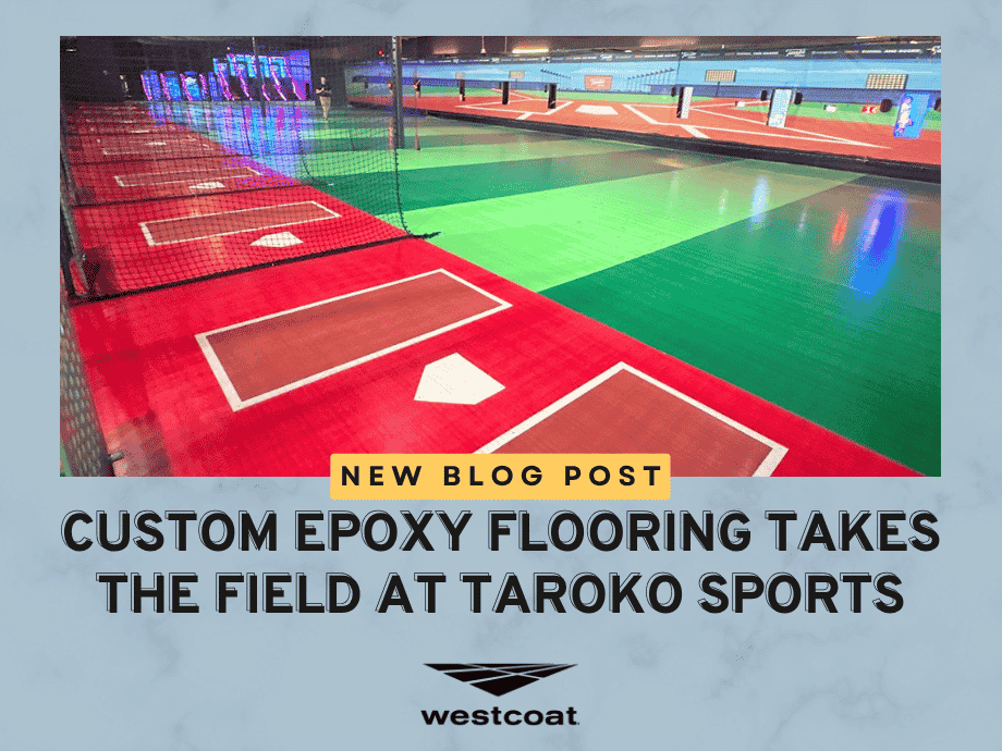 Custom Westcoat Flex Epoxy flooring in a Taroko Sports batting cage